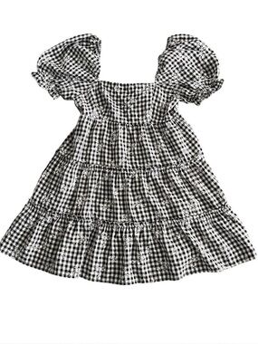 Storia babydoll gingham mini dress - large